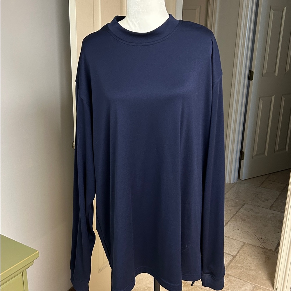 Adidas ClimaLite Golf Men's Navy Long Sleeve Shirt